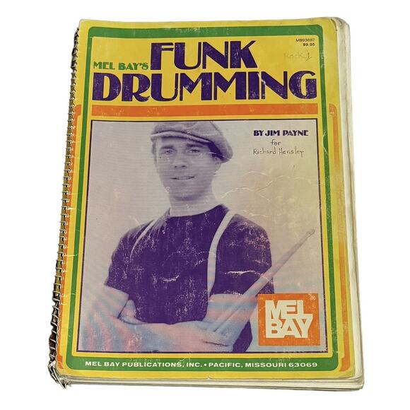 Mel Bays Funk Drumming Jim Payne VTG 1982 Slow Blues Rock Jazz Time Samba READ - Picture 1 of 7